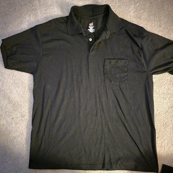 Hanes Polo Shirt Sz L - Picture 1 of 3